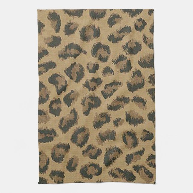 Leopard Print Kitchen Towel (Vertical)