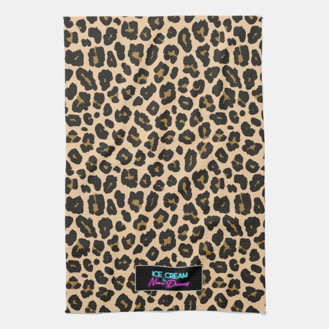 Leopard Print Kitchen Towel (Vertical)