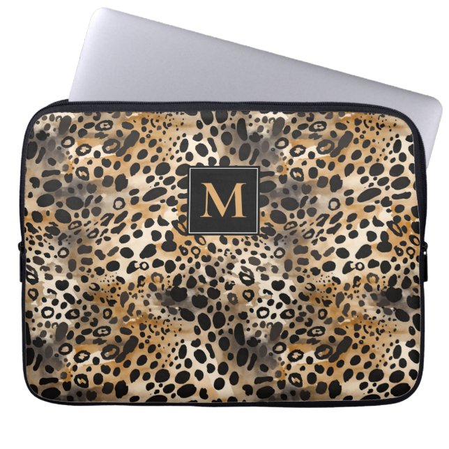 Leopard Print  Laptop Sleeve (Front)