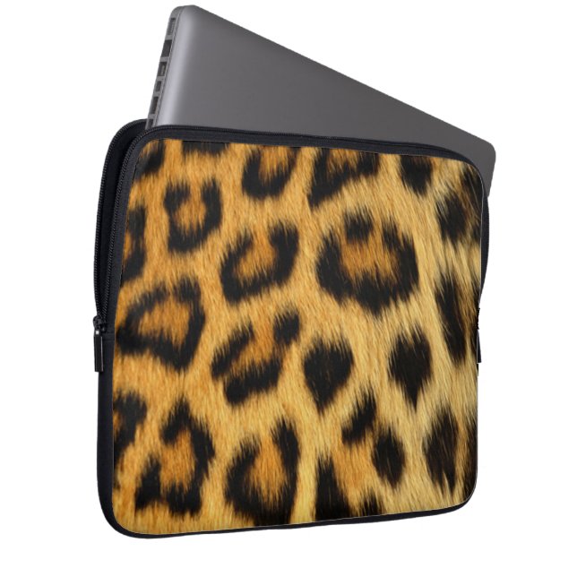 Leopard Print Laptop Sleeve (Front Right)