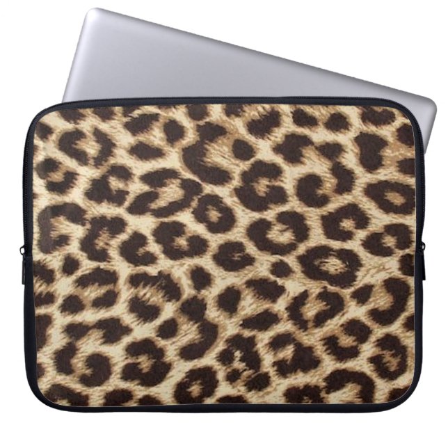 Leopard Print Laptop Sleeve (Front)