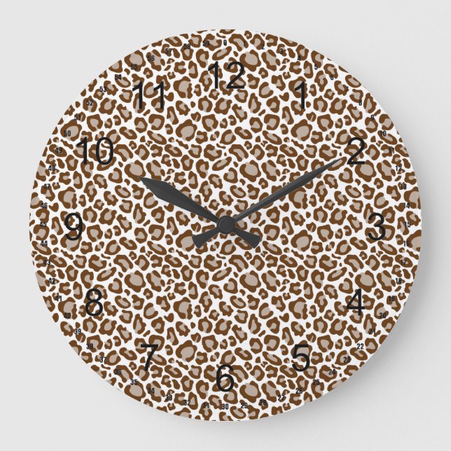 Leopard Print Large Clock (Front)