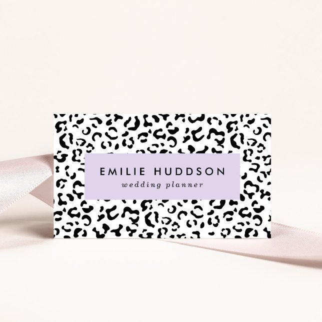 Leopard Print, Leopard Spots, Black And White Business Card (Creator Uploaded)