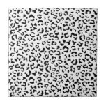 Leopard Print, Leopard Spots, Black And White Ceramic Tile<br><div class="desc">Elegant,  stylish and sophisticated leopard pattern in black and white colour. Modern and trendy gift,  perfect for the animal print lover in your life.</div>
