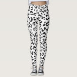 Leopard Print, Leopard Spots, Black And White Leggings<br><div class="desc">Elegant,  stylish and sophisticated leopard pattern in black and white colour. Modern and trendy gift,  perfect for the animal print lover in your life.</div>