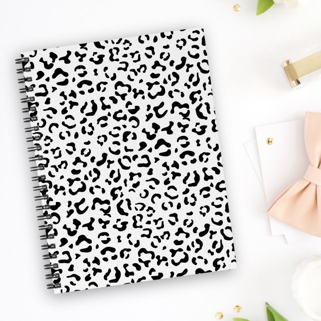 Leopard Print, Leopard Spots, Black And White Notebook (Creator Uploaded)