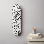 Leopard Print, Leopard Spots, Black And White Skateboard<br><div class="desc">Elegant,  stylish and sophisticated leopard pattern in black and white colour. Modern and trendy gift,  perfect for the animal print lover in your life.</div>
