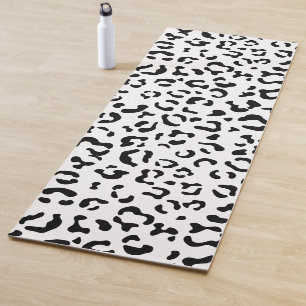 Leopard Print, Leopard Spots, Black And White Yoga Mat