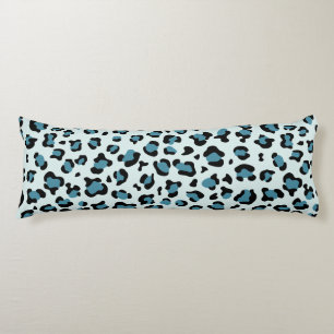 Leopard Print, Leopard Spots, Blue Leopard Body Cushion