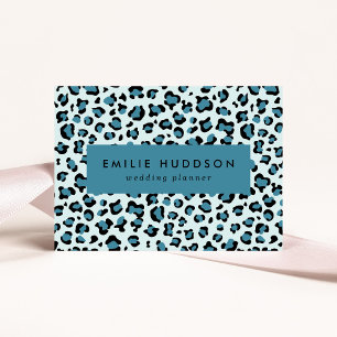 Leopard Print, Leopard Spots, Blue Leopard Business Card