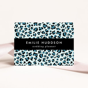 Leopard Print, Leopard Spots, Blue Leopard Business Card