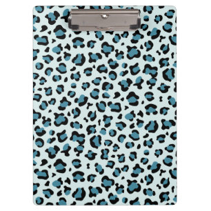 Leopard Print, Leopard Spots, Blue Leopard Clipboard