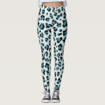 Leopard Print, Leopard Spots, Blue Leopard Leggings<br><div class="desc">Elegant, stylish and sophisticated leopard pattern in blue colour. Modern and trendy gift, perfect for the animal print lover in your life.</div>