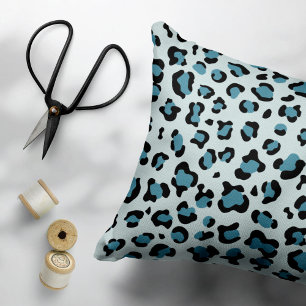 Leopard Print, Leopard Spots, Blue Leopard Pillowcase