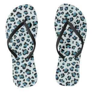 Leopard Print, Leopard Spots, Blue Leopard Thongs