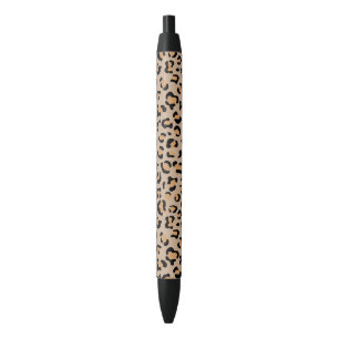 Leopard Print, Leopard Spots, Brown Leopard Black Ink Pen