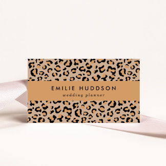 Leopard Print, Leopard Spots, Brown Leopard Business Card