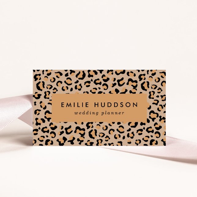 Leopard Print, Leopard Spots, Brown Leopard Business Card (Creator Uploaded)
