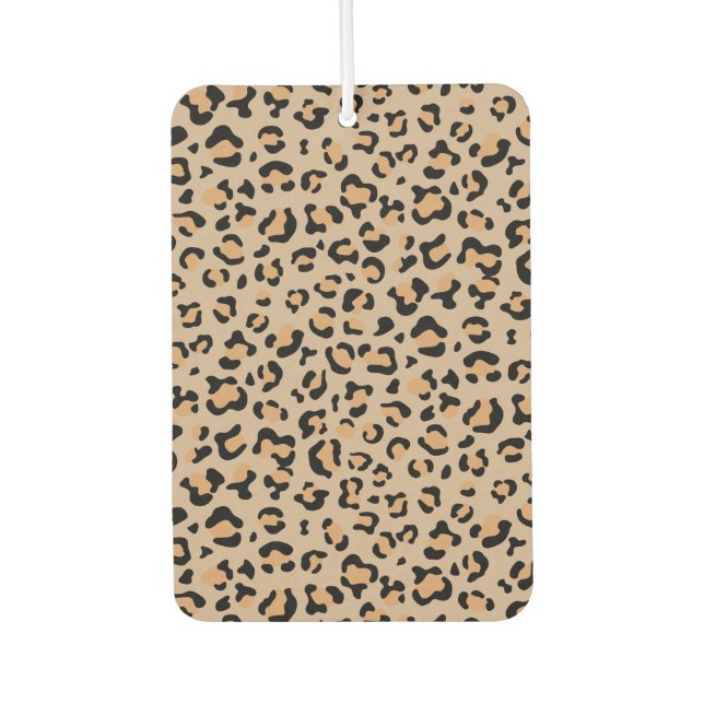 Leopard Print, Leopard Spots, Brown Leopard Car Air Freshener (Front)