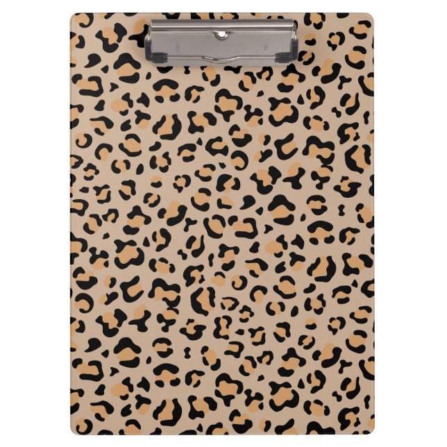 Leopard Print, Leopard Spots, Brown Leopard Clipboard (Front)