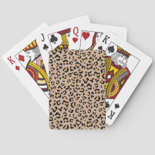 Leopard Print, Leopard Spots, Brown Leopard Playing Cards