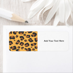 Leopard Print, Leopard Spots, Brown Leopard Return Address Label