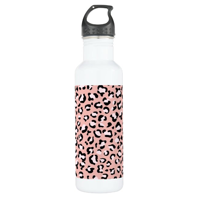 Leopard Print, Leopard Spots, Pink Leopard 710 Ml Water Bottle (Front)