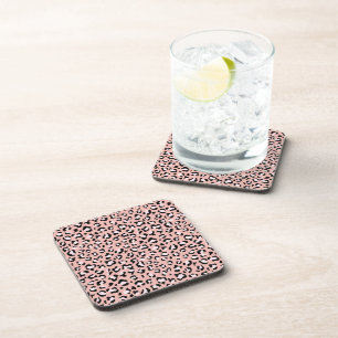 Leopard Print, Leopard Spots, Pink Leopard Coaster