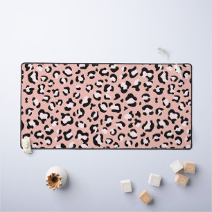 Leopard Print, Leopard Spots, Pink Leopard Desk Mat
