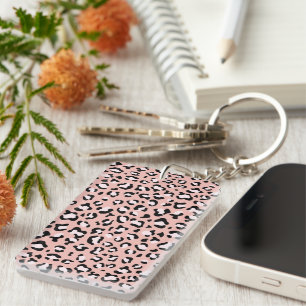 Leopard Print, Leopard Spots, Pink Leopard Key Ring