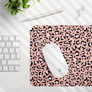 Leopard Print, Leopard Spots, Pink Leopard Mouse Pad