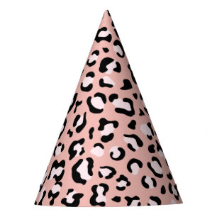 Leopard Print, Leopard Spots, Pink Leopard Party Hat