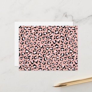 Leopard Print, Leopard Spots, Pink Leopard Postcard