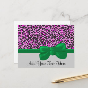 Leopard Print, Leopard Spots, Pink Leopard Postcard