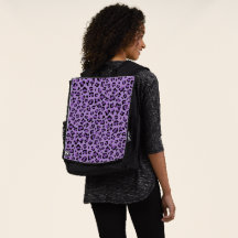 Leopard Print, Leopard Spots, Purple Leopard Backpack