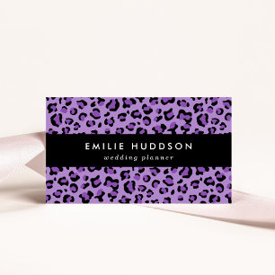 Leopard Print, Leopard Spots, Purple Leopard Business Card