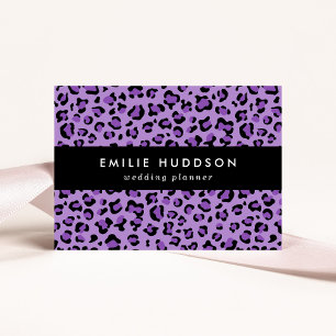 Leopard Print, Leopard Spots, Purple Leopard Business Card