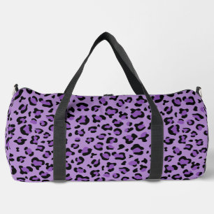 Leopard Print, Leopard Spots, Purple Leopard Duffle Bag
