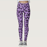 Leopard Print, Leopard Spots, Purple Leopard Leggings<br><div class="desc">Elegant,  stylish and sophisticated leopard pattern in purple colour. Modern and trendy gift,  perfect for the animal print lover in your life.</div>