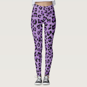 Leopard Print, Leopard Spots, Purple Leopard Leggings