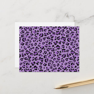 Leopard Print, Leopard Spots, Purple Leopard Postcard