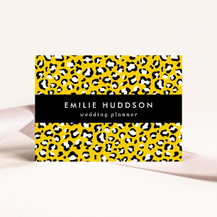 Leopard Print, Leopard Spots, Yellow Leopard Business Card