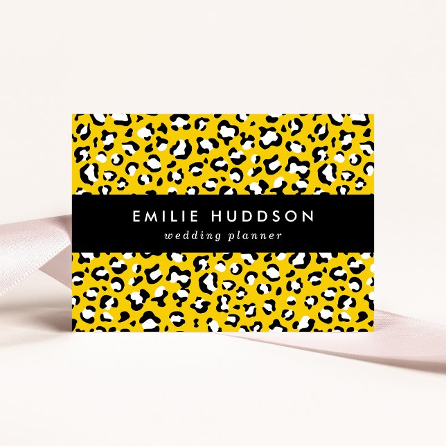 Leopard Print, Leopard Spots, Yellow Leopard Business Card (Creator Uploaded)