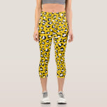 Leopard Print, Leopard Spots, Yellow Leopard Capri Leggings<br><div class="desc">Elegant, stylish and sophisticated leopard pattern in yellow colour. Modern and trendy gift, perfect for the animal print lover in your life.</div>