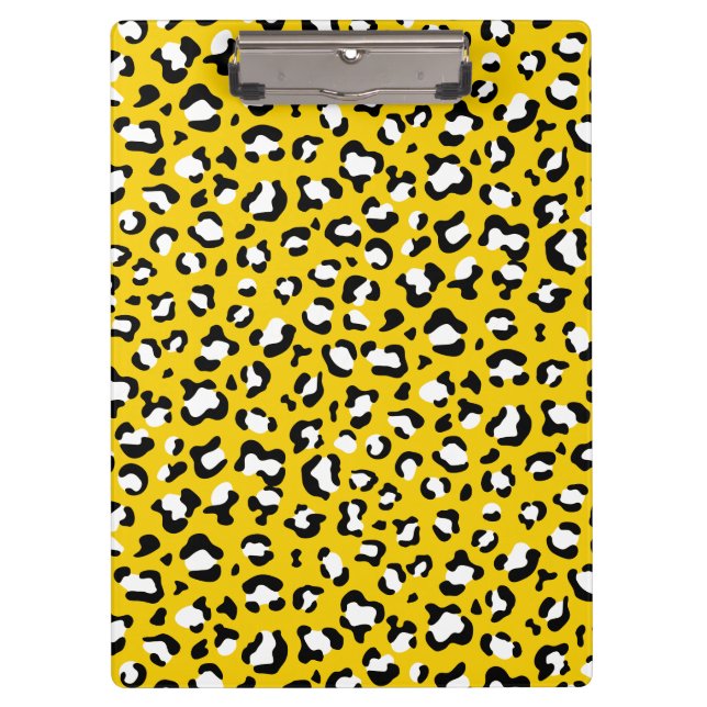 Leopard Print, Leopard Spots, Yellow Leopard Clipboard (Front)