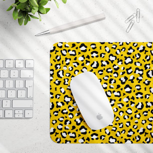Leopard Print, Leopard Spots, Yellow Leopard Mouse Pad