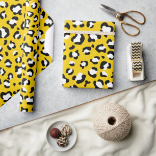 Leopard Print, Leopard Spots, Yellow Leopard Wrapping Paper
