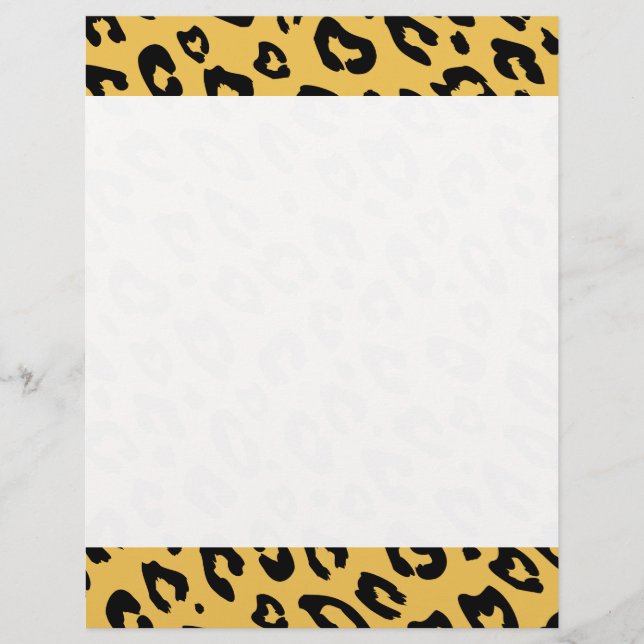 Leopard print letterhead writing paper (Front)