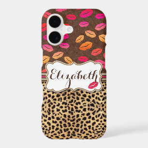 Leopard Print Lips Kisses Personalised