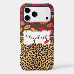 Leopard Print Lips Kisses Personalised